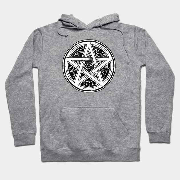 Line Art Pentagram Hoodie by OsFrontis